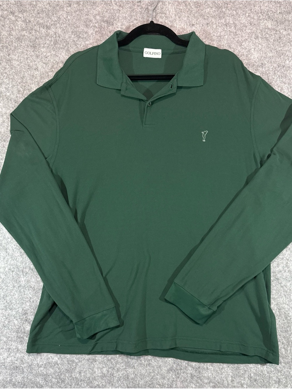 Golfino Long Sleeve Polo - Mens L - Green Outdoor Business Golf Preppy Button